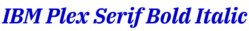 IBM Plex Serif Bold Italic フォント